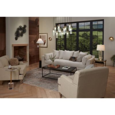 Marika 32" Modern Pendant Chandelier Ceiling Light Fixture Dining Room Over Table Kitchen Island Multi-Light Soft Gold Finish