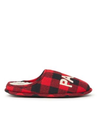 Men's Buffalo Check Papa Bear Dad Clog House Slipper
