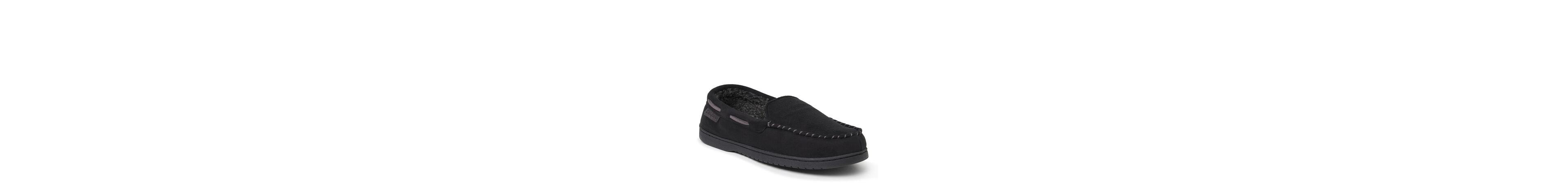 Dearfoams Men's Keaton Microsuede Moccasin House Shoe Slipper