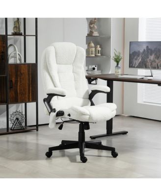 6 Point Vibrating Massage velvet Office Chair with Lumbar Heat