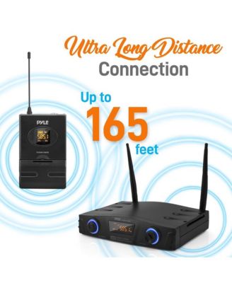 Wireless Belt-Pack Microphone System with USB Powered Receiver, Headset & Lavalier Microphones