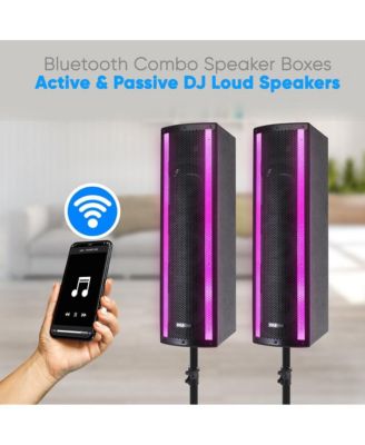 PS65ACT w/ Mic Input, Party Lights, FM Radio, Tripod & Remote Portable Bluetooth PA Speaker System