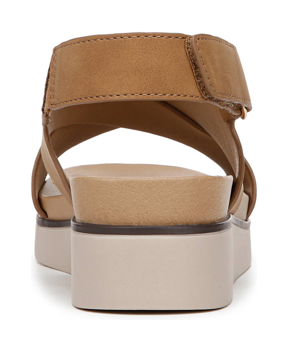 Shop Lifestride Women's Georgina Square Open Toe Slingback Platform Sandals In Tan Faux Leather