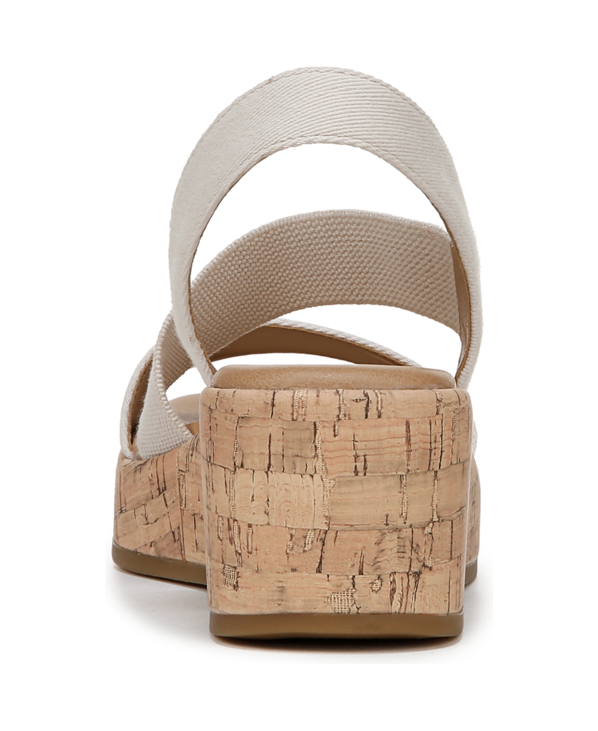 Shop Lifestride Women's Odette Square Open Toe Wedge Sandals In Bone White Fabric