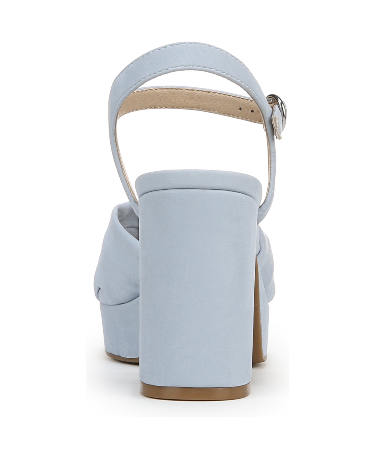 Shop Lifestride Women's August Square Open Toe Platform Sandals In Blue Faux Leather