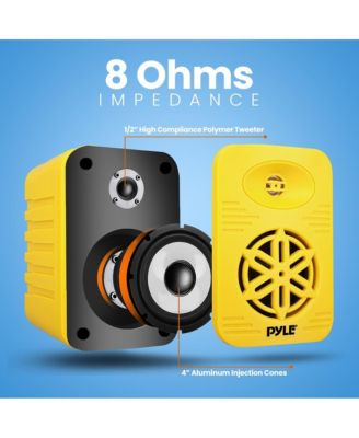 4” 2-Way Indoor/Outdoor Bluetooth Wireless Speaker System - Waterproof, 300W Max Power, 1/2” Tweeter