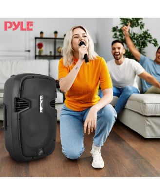 Wireless Portable PA Speaker System-Compatible with Bluetooth,Active Loudspeaker,1000 Watt Powered 2-Way Waterproof Amplifier, 12” Subwoofer, Tweeter, RCA, XLR, Mic In for Dj & Party-PPHP1241WMU