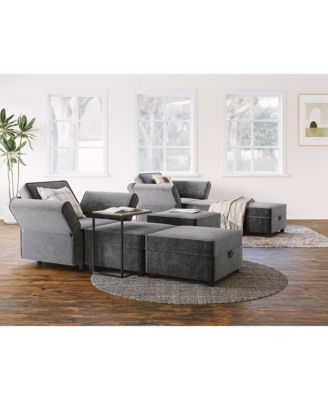 113.4" Chenille Reversible Sectional Sofa, 7-Seater Modular Sectional Sofa, Comfy Sectional Sleeper Sofa Couch with Chaise, U-Shape Modular Couch with Storage Seats & Ottomans, Grey