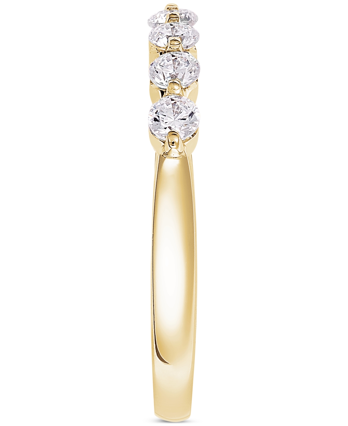 Macy's Diamond Seven Stone Band (1/2 Ct. T.w.) In 14k White Or Yellow Gold In Yellow Gold