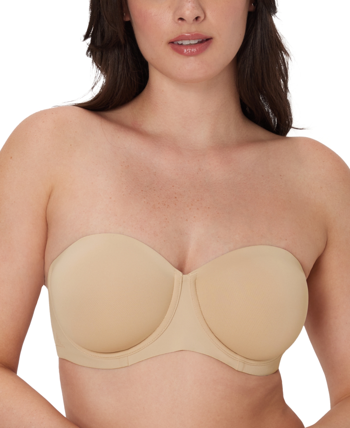 Bali Women's Coolest Smoothing Strapless Minimizer Bra Df4586 In Almond