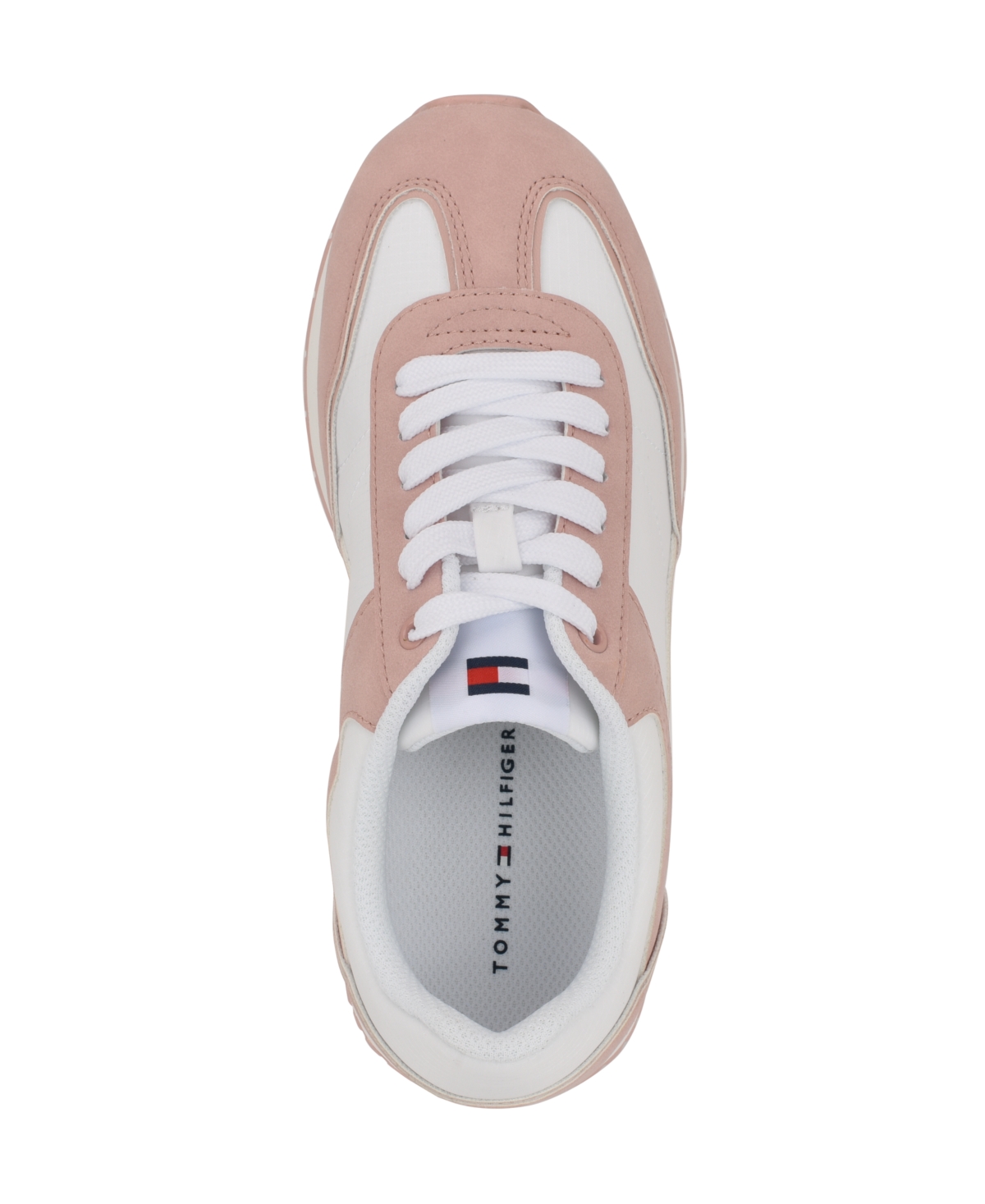 Tommy Hilfiger Women's Marjel Lace Up Fashion Sneakers In Light Pink,white