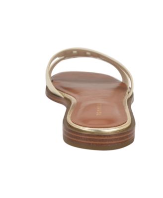 Women's Terenz Logo Strap Flat Slide Sandals