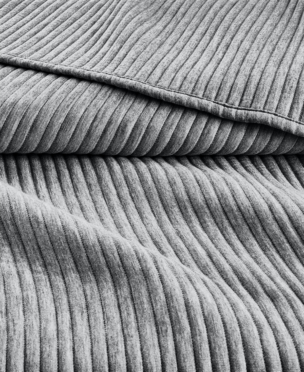 Arch Studio Heathered Jersey 3-pc. Quilt Set, Full/queen, Exclusively At Macy's In Dark Gray