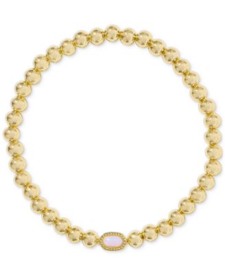 Kendra Scott - 14k Gold-Plated Stone Charm Beaded Stretch Bracelet