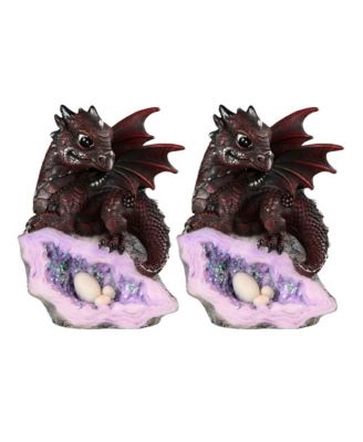 FC Design "2-PC Set" 5"H Medieval Red Volcano Dragon with Eggs Figurine ...