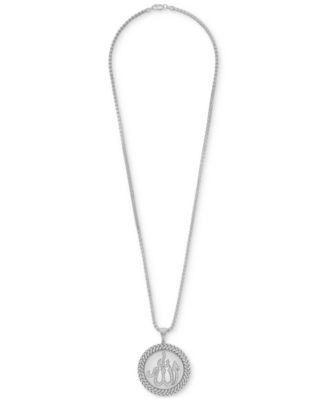 Diamond Allah 22" Pendant Necklace (1/4 ct. t.w.) in Sterling Silver