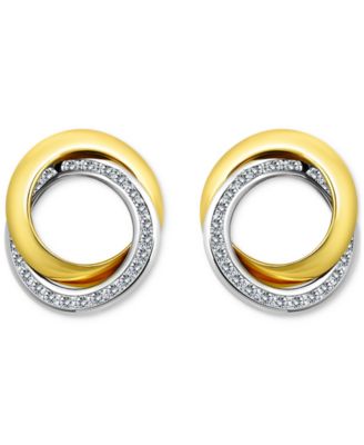 Giani Bernini - Cubic Zirconia Oval Drop Earrings in 18k Gold-Plated Sterling Silver