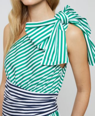 Women's Alexis Cotton One-Shoulder Striped Dress