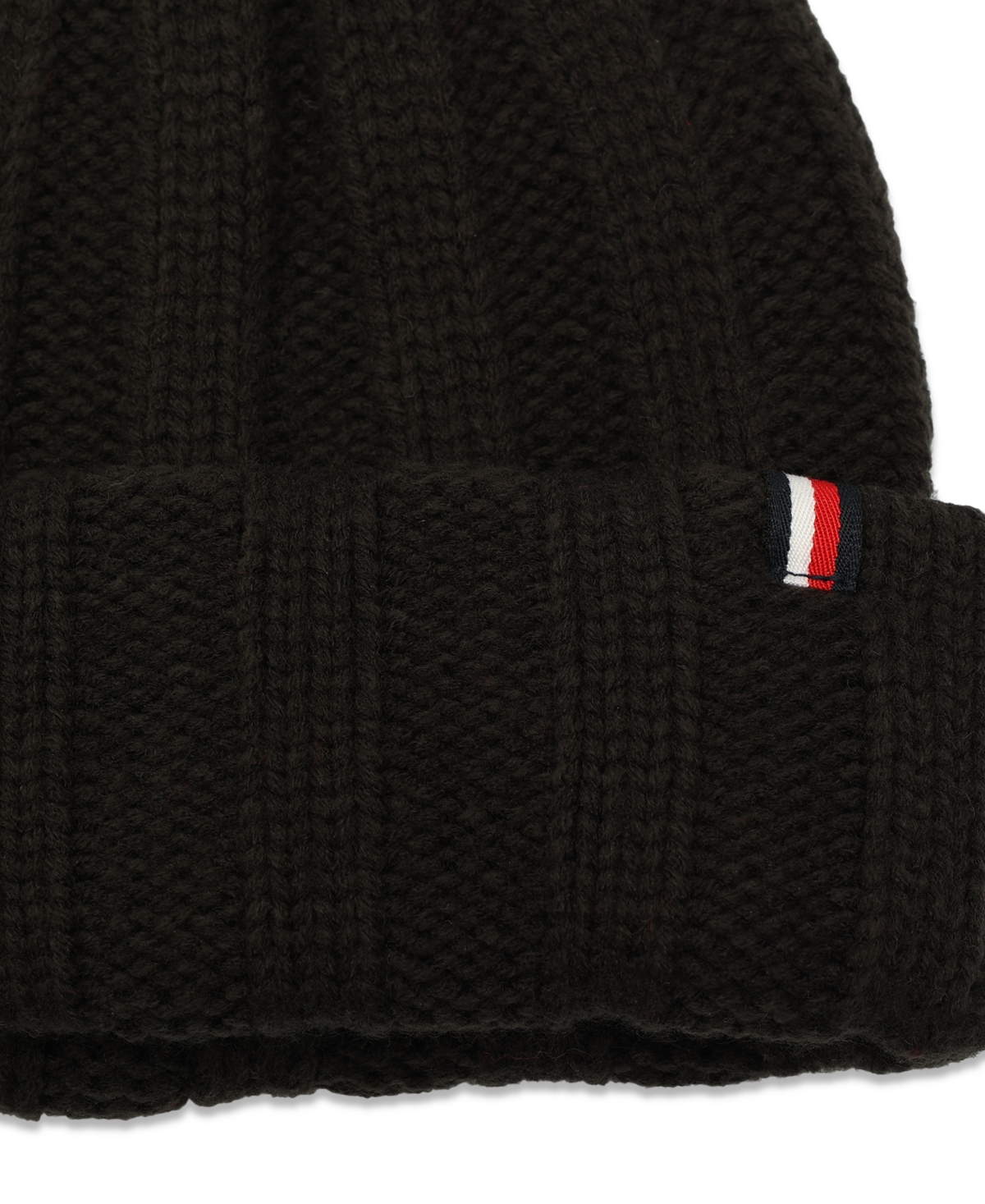 Tommy Hilfiger Men's Chunky Ribbed-knit Beanie In Black