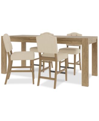5pc Counter Height Dining Set (Davie Rectangular Table & 4 Jesilyn Stools)