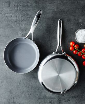 Valencia Pro Stainless Steel 8" & 10" Open Frypan Set