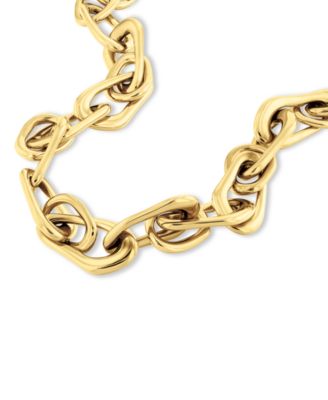 Calvin Klein Gold-Tone Stainless Steel CK Statement Link Collar Necklace 14 2 extender 34390₽