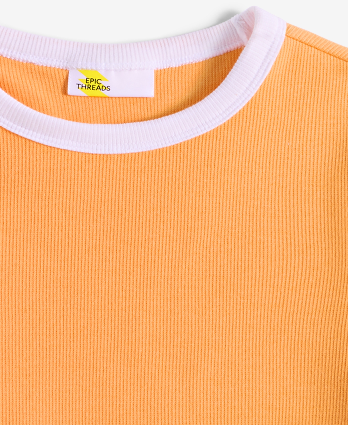Epic Threads Kid Girl Rib Baby Tee, Exclusively At Macy's In My Marigol