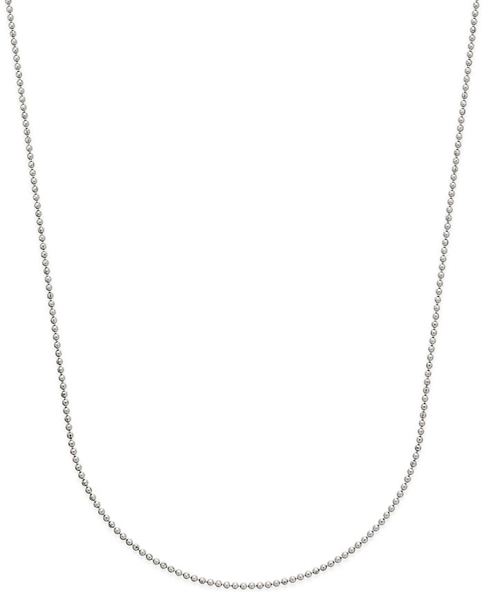 Macy's - Beaded Link Chain Necklace in 14k White Gold