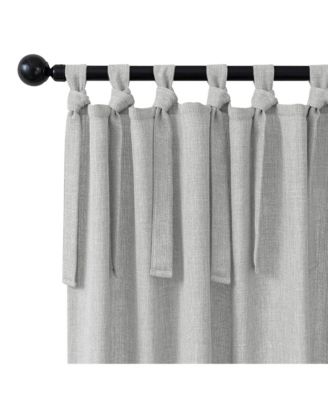 Garrett Textured Tie Knots Curtains Pair, 52"X108"