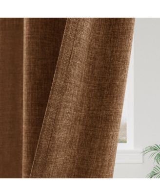Garrett Textured Tie Knots Curtains Pair, 52"X96"