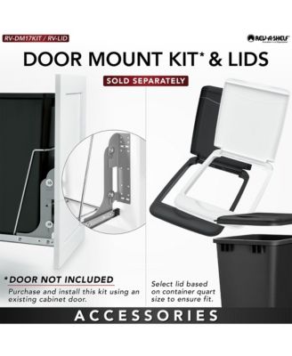 Double Pullout 35 qt. Trash Can for Kitchen,RV-18PB-1