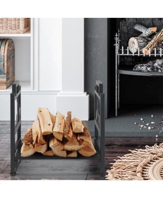 Single Layer Firewood Holder with Unique Animal Pattern Stylish Log Storage Solution