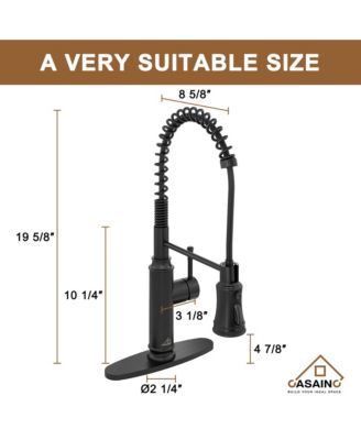 Pull Down Sprayer Kitchen Faucet with Infrared Sensor Induction Function and Deck Plate