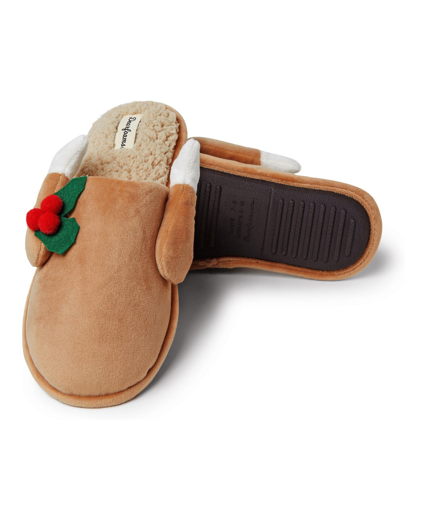 Мужские тапочки Dearfoams Carson Holiday Thanksgiving Turkey Scuff Slipper, цвет: Виски — фото 7