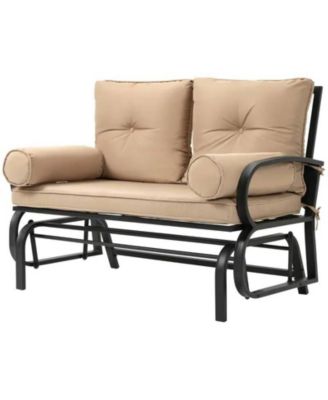 Outdoor Garden Patio Rocking Glider Chair Loveseat with Cushions