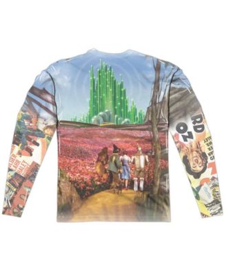 Wizard Of Oz Mens On The Road FrontBack Print Long Sleeve Adult Poly Crew Tee T-Shirt 7690₽