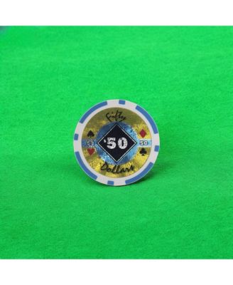 Black Diamond Holo Inlay Poker Chips (25-Pack) For Poker