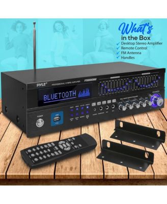 6-Channel Bluetooth Home Theater Amplifier - Built-in Cooling Fan, Radio Antenna, BT/FM/Optical/Coaxial/HDMI & Dual 10 Band EQ, 2000W Peak Power