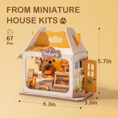 DIY Craft Kits for Teens 7" Miniature House Kit, DIY Book Nook Kit Gifts for Girls Boys Desk Indoor Decor, Multicolored, 4.1''3.2''7.2