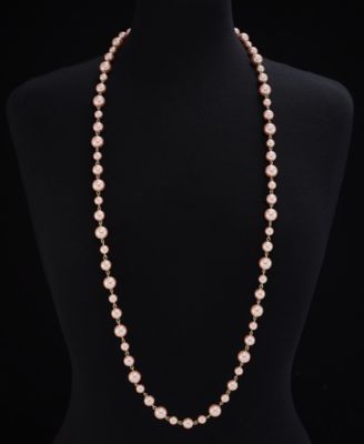 Charter Club Gold-Tone Pink Imitation Pearl Long Necklace 42 2 extender Exclusively at Macys 4290₽
