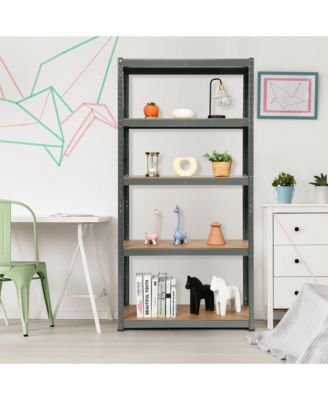 72'' Metal 5-Tier Garage Storage Rack Shelf Adjustable Freestanding