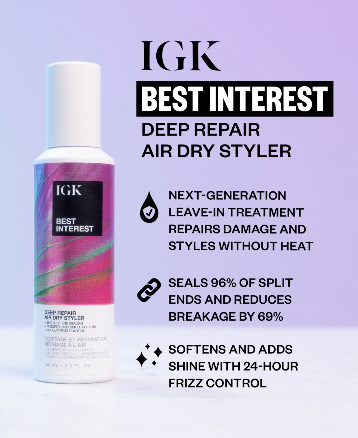Igk Hair Best Interest Deep Repair Air Dry Styler In No Color