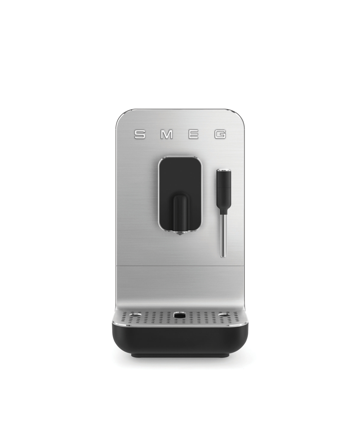 Smeg Contemporary Aesthetic Fully Automatic Coffee Machine With Steam Wand In Matte Black
