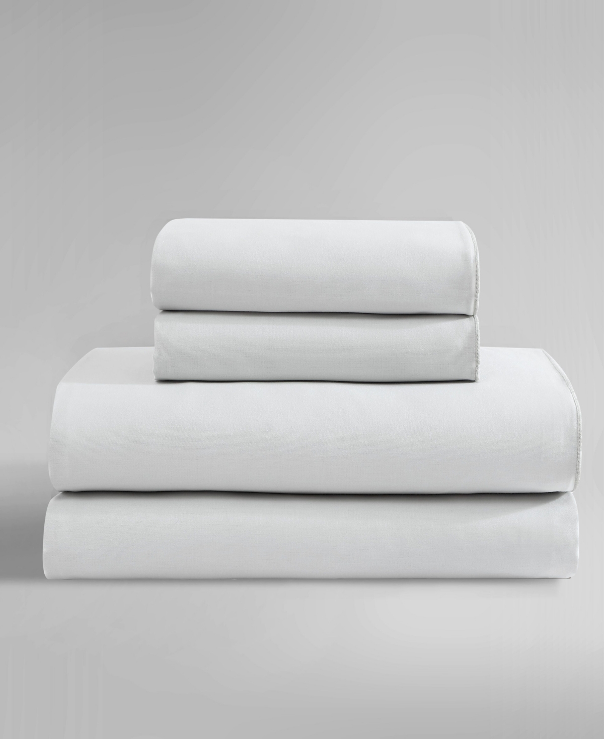 Calvin Klein Pearl Edge 300 Thread Count Cotton Sateen 4-pc. Sheet Set, Queen In Gray