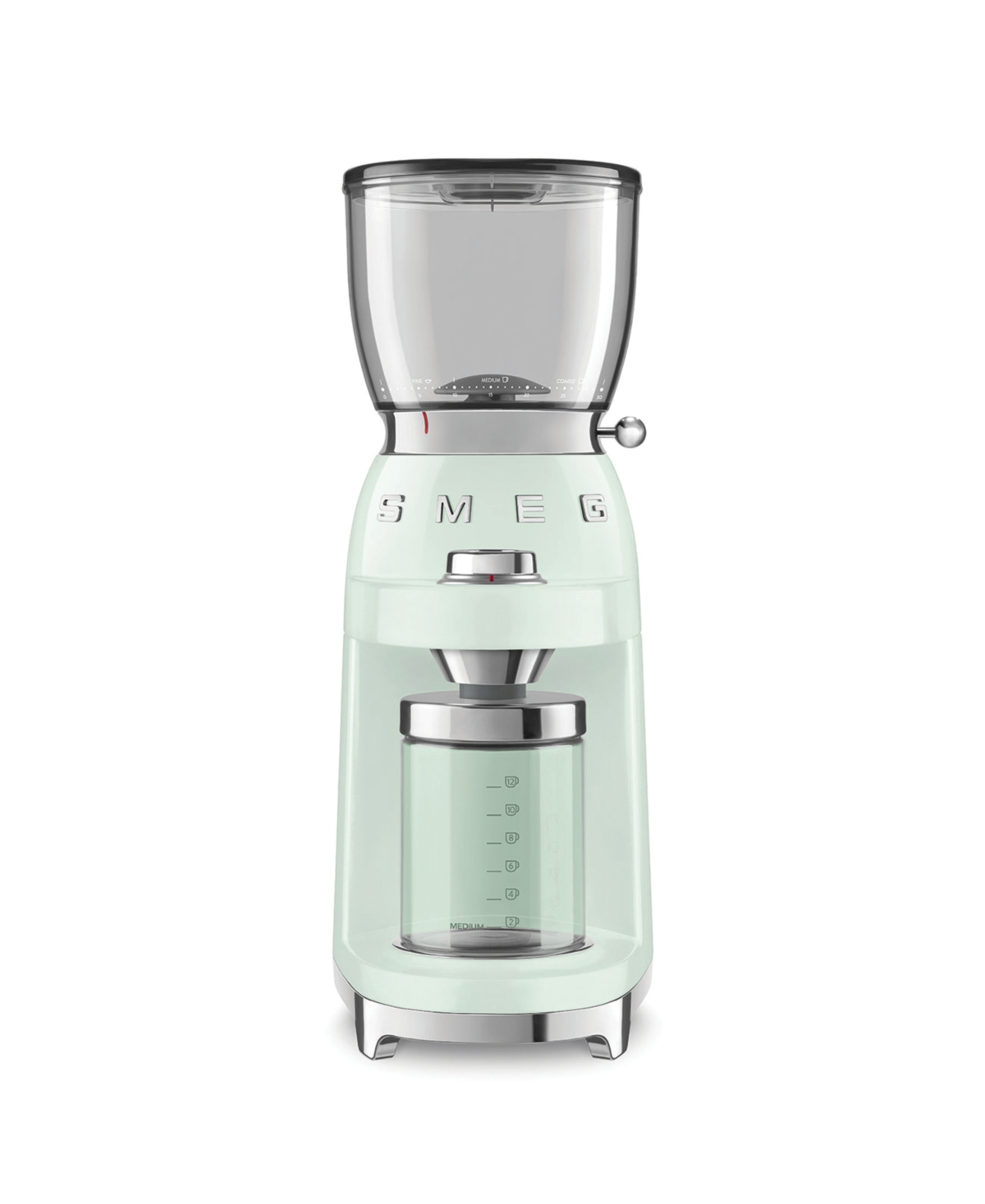 Smeg Green Retro-style Coffee Grinder In Pastel Green