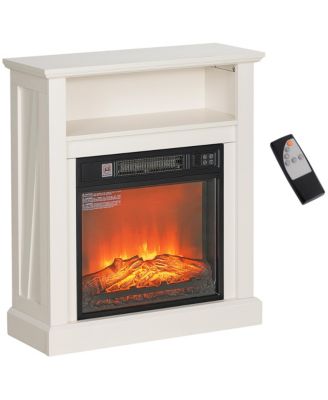 27" Electric Fireplace Heater with Mantel & Remote Control,