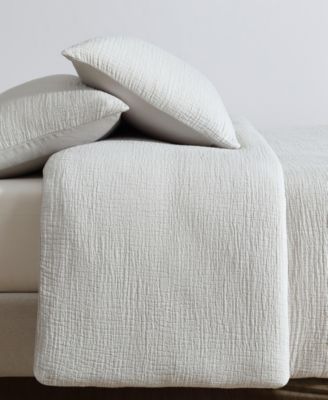 Washed Texture Solid Cotton Jacquard 3 Piece Comforter Set, Queen