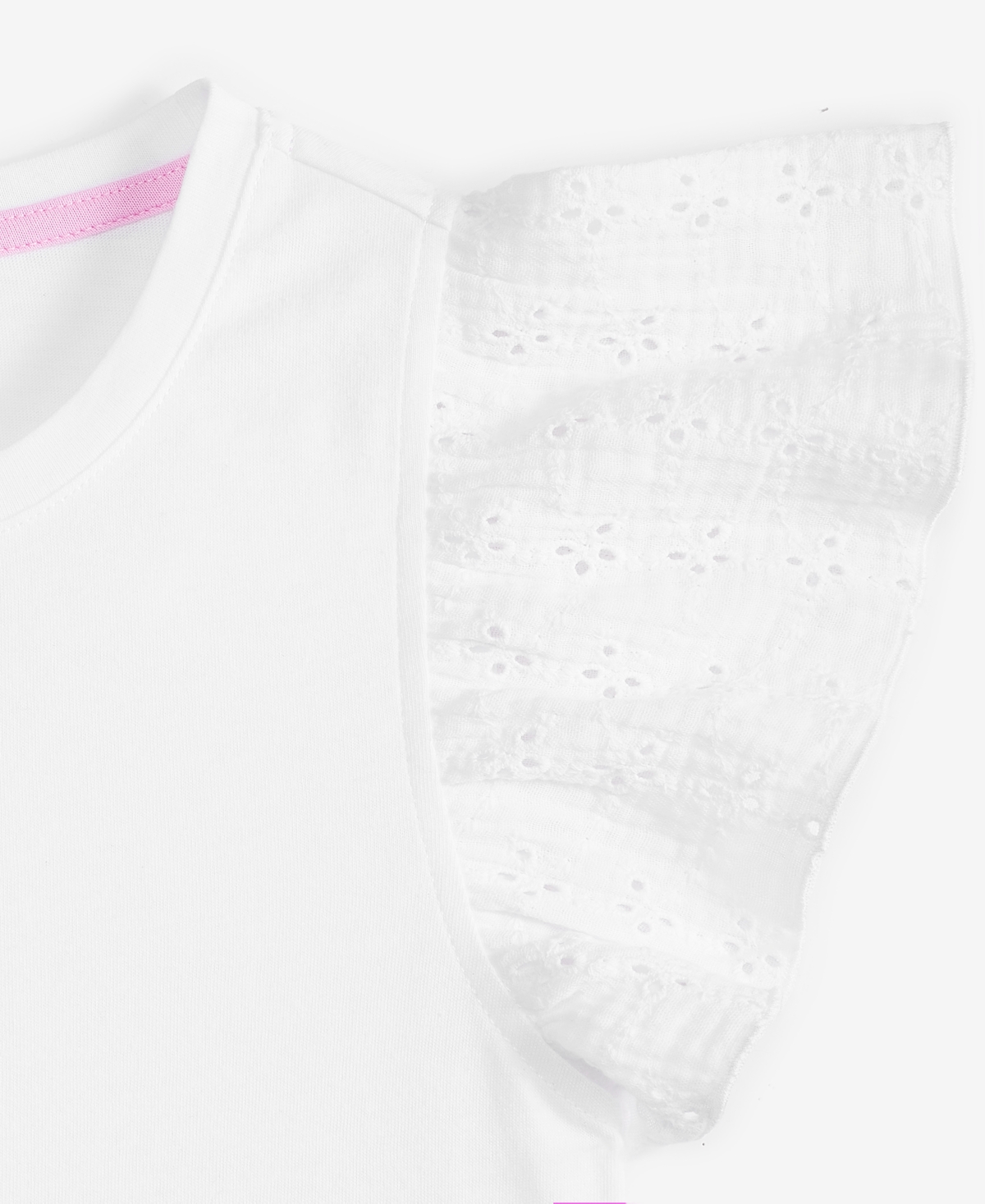 Shop Epic Threads Kid Girl Eyelet-flutter-sleeve Top, Exclusively At Macy's In Bright Whi