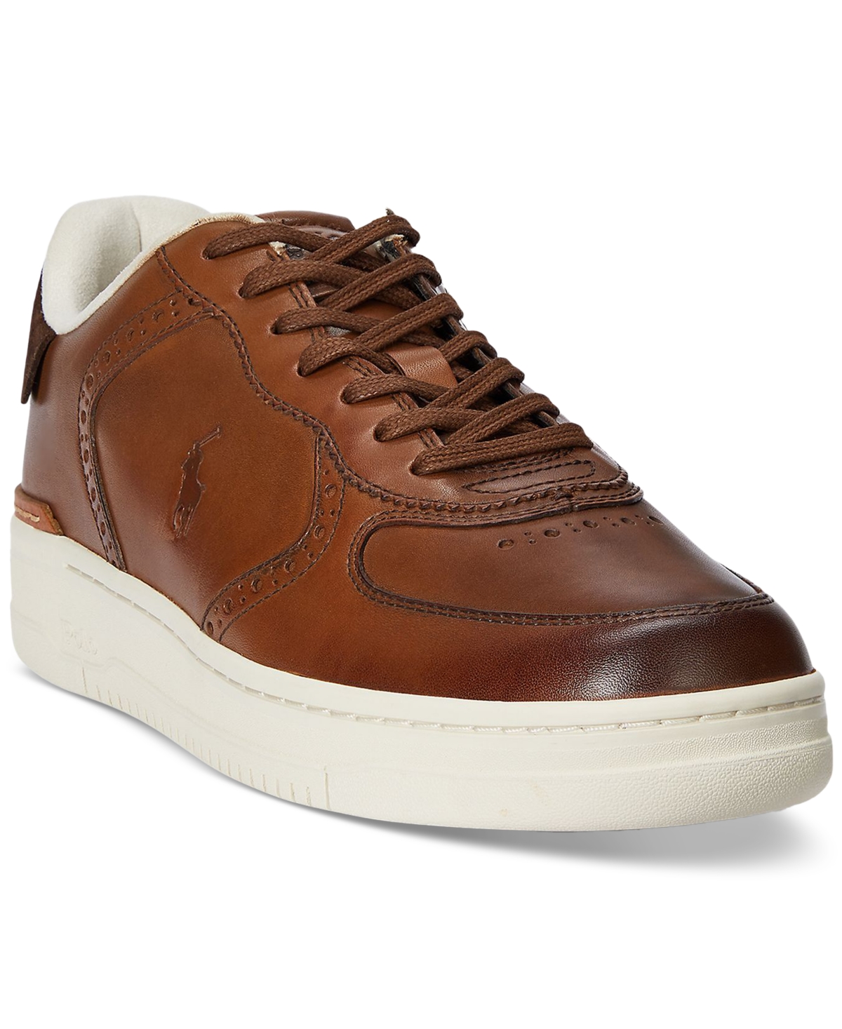 Men's Masters Court Burnished Leather Sneaker - Tan