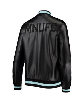 Women's Black Minnesota United FC Full-Snap Bomber Jacket